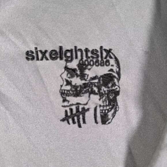 686 Performance Dry 1/4 Zip Pullover Sweater Mens Size Large Green Skulls Mesh - Picture 4 of 11